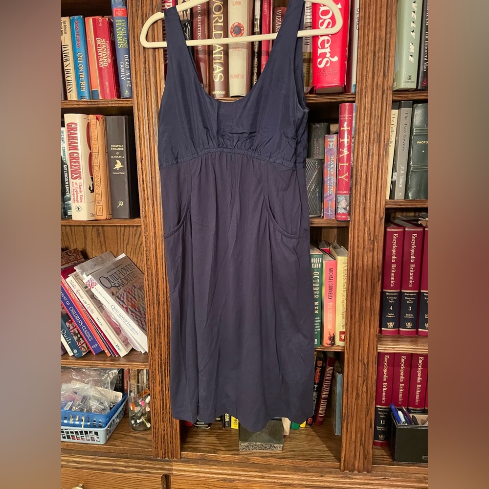 Theory Blue Sleeveless Scoop Neck Sundress